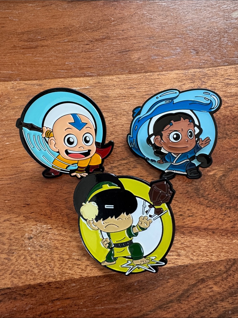 Avatar INSPIRED Character Pin Set - Aang, Katara, Toph